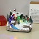 rotating christmas decoration with light-holiday music box